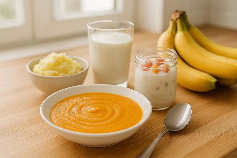 Рацион после лечения зуба: суп-пюре, картофельное пюре, йогурт, кефир, бананы